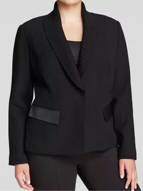 Lafayette 148 New York Plus Flori Shawl Collar Jacket